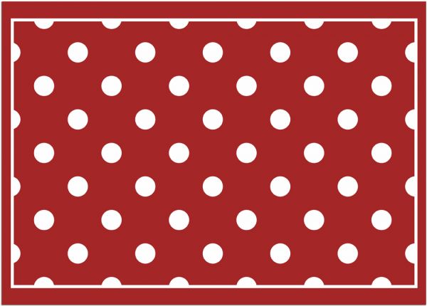 Fußmatte Fußabstreifer DECOR Punkte weiß & rot gepunktet waschbar