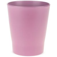 Runder matter Orchideentopf mit Steg Übertopf Keramik Ø 14x15 cm 1 Stk pink fuchsia