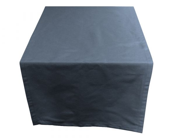 Tischläufer INGRID Mitteldecke einfarbig uni 50x150 cm dunkelgrau