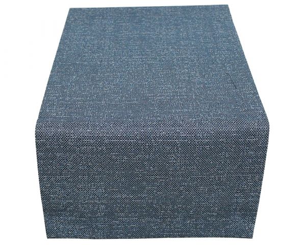 Tischläufer KATHRIN einfarbig Tischwäsche uni blau 40x140 cm