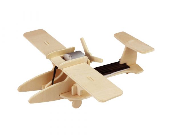 Solar Sport Flugzeug 3D Holz Steckbausatz Bausatz Kinder Bastelset ab 8 J