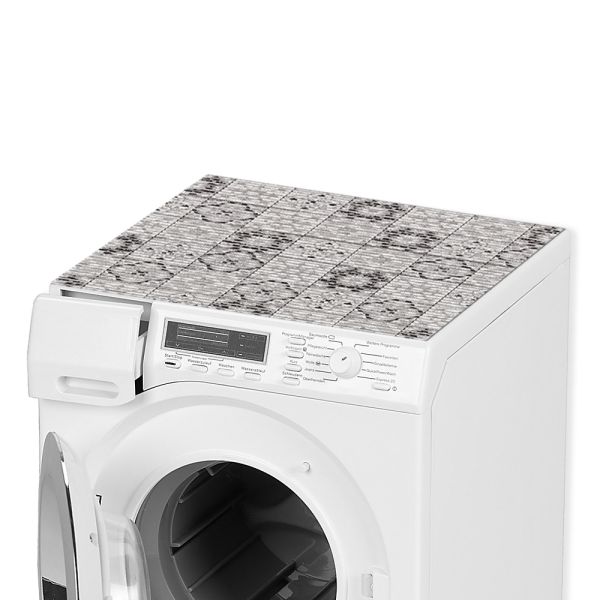 Waschmaschinenauflage Waschmaschine Abdeckung Kachel schwarz zuschneidbar