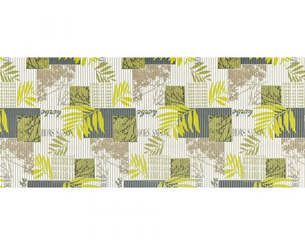Bodenbelag NOVA SKY Läufer Blattmuster aus Polyester in grün 1 Stk 65x100 cm