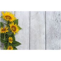 Tischset MOTIV abwaschbar Sonnenblumen Strauß Holz 1 Stk bunt