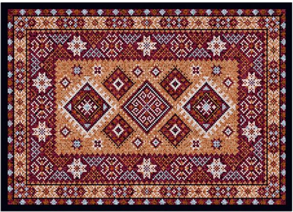 Fußmatte Fußabstreifer DECOR Ornamente Orientalisch rot braun waschbar 50x70 cm