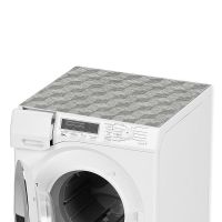 Waschmaschinenauflage Waschmaschine Abdeckung zuschneidbar 3D Würfel grau
