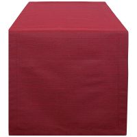 Tischläufer LEONIE einfarbig Mitteldecke rot Polyester Baumwolle 40x100 cm