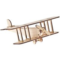 Doppeldecker Flugzeug 3D Steckbausatz f. Kinder Bastelset ab 7 Jahren