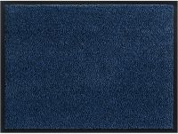 Fußmatte Schmutzfangmatte mit Rand Indoor Uni meliert 80x120 cm - Blau