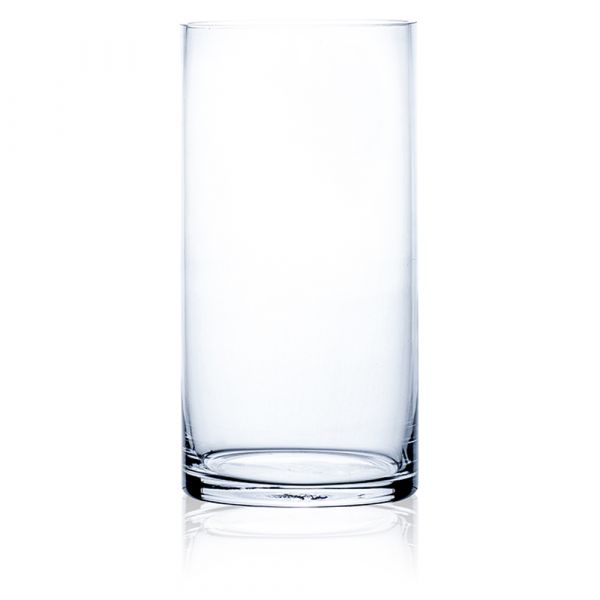 Zylinderförmige Glasvase Glas Vase Cold-Cut Dekoglas klar 1 Stk. Ø10x15 cm