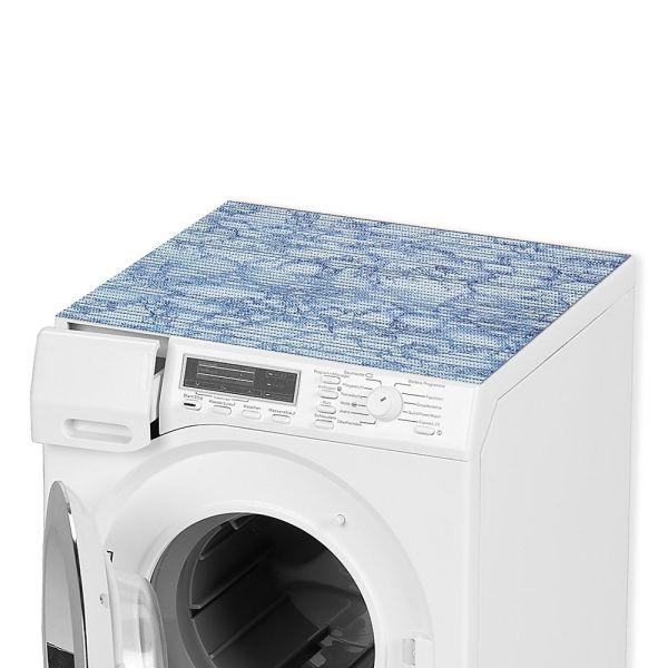 Waschmaschinenauflage Waschmaschine Abdeckung zuschneidbar Marmor blau