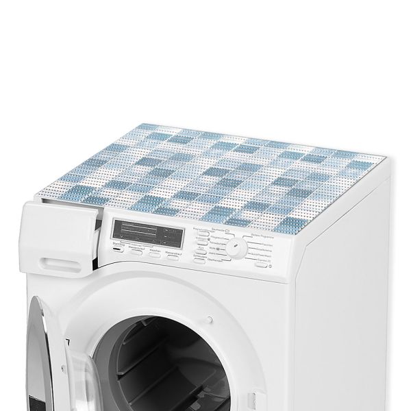 Waschmaschinenauflage zuschneidbar Waschmaschine Kachel hellblau