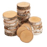 Baumscheiben 20 Stk. in 8 - 10 cm für Basteln Dekorieren