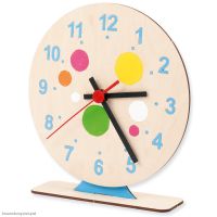 Uhr Holz Steckbausatz mit Uhrwerk & Zeigerset Bastelset für Kinder ab 6 Jahren