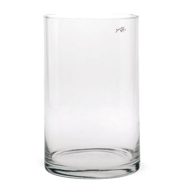 Vase Glas Zylinder Dekoglas Glasvase Blumenvase Bodenvase 1 Stk Ø 19x30 cm