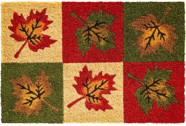 Fußmatte Kokosmatte Indoor bunt bedruckt Blätter Laub Herbstfarben 1 Stk 40x60 cm