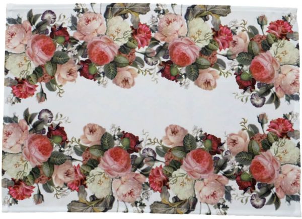 Tischläufer Mitteldecke farbenfrohe Rosen Druck bunt Tischwäsche 35x50 cm