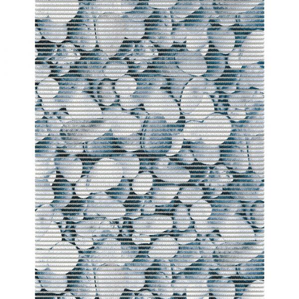 Weichschaum-Bodenbelag NOVA SOFT Antirutsch Läufer Steine Muster blau 100 cm