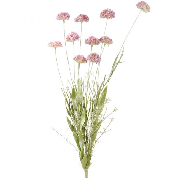 Wiesenblumen Strauß Blumenstrauß Kunstblumen Büschel - 1 Stk - 60 cm - rosa