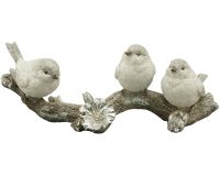 Dekofigur Vögel auf Baumstamm Figur Dekoaufsteller Aufsteller bunt 30x12x11,5 cm