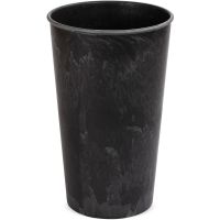 Vase Blumenvase Dekovase konisch Kunststoff Used Look anthrazit 1 Stk Ø 12,5-17,5 cm