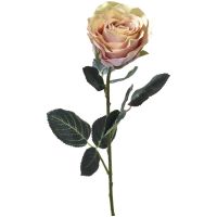 Rose Madame Kunstblume Stielrose Kunstpflanze Blüte 37 cm 1 Stk - altrosa