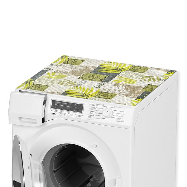 Waschmaschinenauflage Waschmaschine Abdeckung Blatt grün zuschneidbar