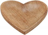 Herz Schale Mango Holz braun nachhaltig vielseitig verwendbar 1 Stk 20x20x2 cm