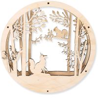 Holz Steckbausatz Wald & Tiere Wandbild zum Selbstgestalten für Kinder ab 8 Jahre