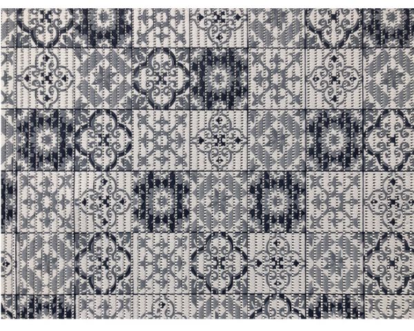 Bodenbelag NOVA SKY Läufer Kachel Muster Polyester dunkelblau 1 Stk 65x100 cm