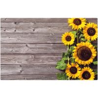Tischset MOTIV abwaschbar Sonnenblumen Holz 1 Stk bunt