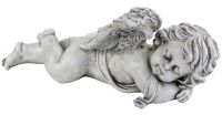 Grabschmuck Engel Figur schlafend Grabengel Deko 31,5 cm