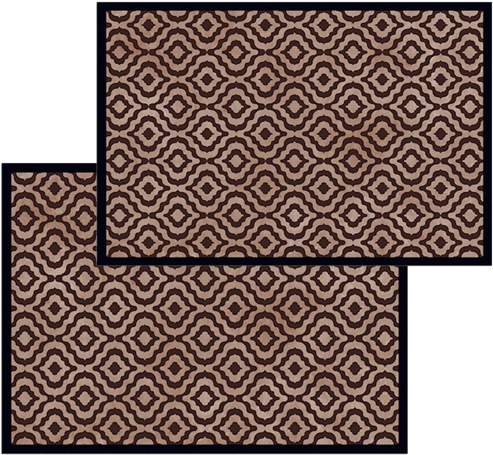 Fußmatte Fußabstreifer DECOR Marokko Retro Design beige braun waschbar  40x60 cm kaufen