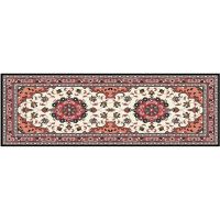 Teppichläufer Küchenläufer Teppich Ornamente Perser rot beige waschbar 60x180 cm
