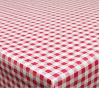 Tischdecke In- Outdoor Tischtuch rotes Karo Muster Vlies rot 110x140 cm
