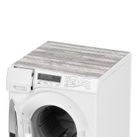 Waschmaschinenauflage zuschneidbar Waschmaschine Holz grau