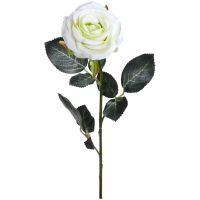 Rose Madame Kunstblume Stielrose Kunstpflanze Blüte 37 cm 1 Stk - hellgrün