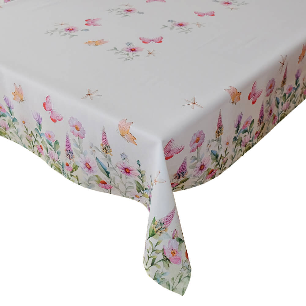 Tischtuch Tischdecke Frühlings & Sommerblumen Druck bunt Tischwäsche  110x160 cm kaufen