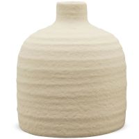 Vase Blumenvase bauchig in Flaschenform Terrakotta / Ton creme Ø 10,5x12 cm