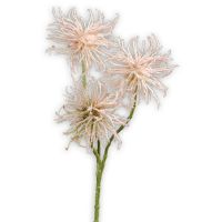 Distelzweig Kunstblume Dekoblume mit 3 Blüten Kunststoff 1 Stk Ø 7 cm rosa