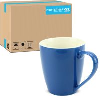 Tasse Kaffeebecher Unifarben einfarbig blau Porzellan 48 Stk. 350 ml