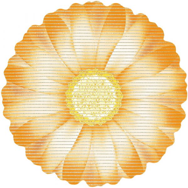 Weichschaummatte NOVA SKY Antirutschmatte Gänseblümchen Blume gelb Ø 67 cm