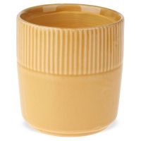 Dekotopf Blumentopf Übertopf mit Rillenmuster Keramik gelb 1 Stk - Ø 10,5x11 cm