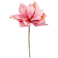 Kunstblumen Magnolie rosa Pflanzen Deko Ø 12x65 Schaumstoff