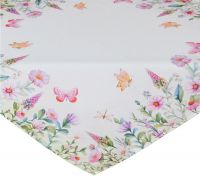 Mitteldecke Tischdecke Frühlings & Sommerblumen Druck bunt Tischwäsche 110x110 cm