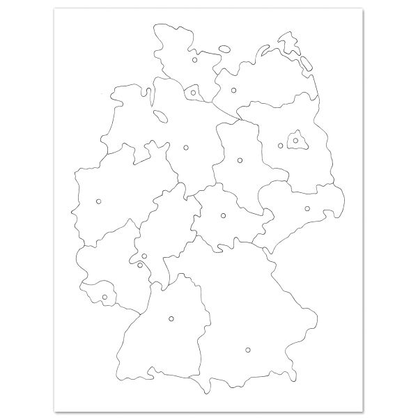 Länder Puzzle Deutschland Lernpuzzle Bastelset Karton Kinder - ab 6 Jahren