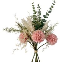 Wiesenblumen Kunstpflanzen Blumenstrauß gebunden 1 Stk - 37 cm - rosa zartrosa