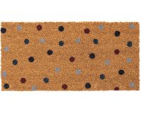 Fußmatte Kokosmatte INDOOR bedruckt mit Motiv bunte Punkte - 1 Stk 25x50 cm