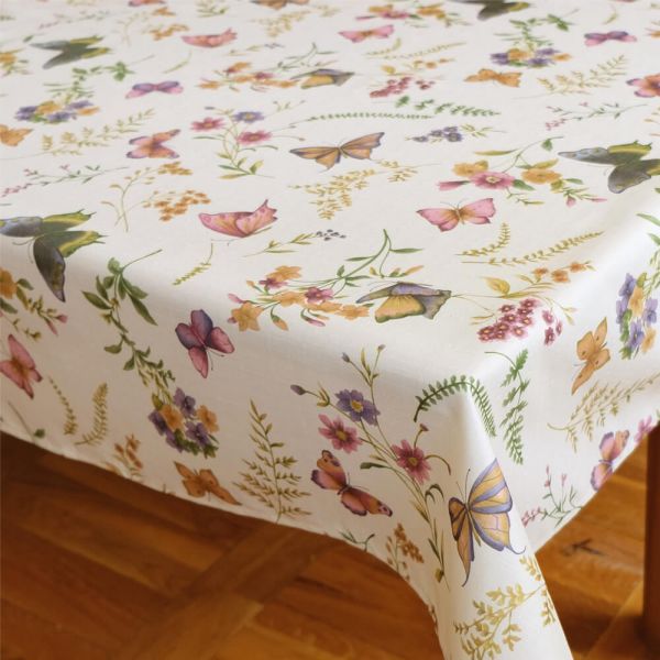 Tischtuch Tischdecke Schmetterlinge Textil Druck bunt Tischwäsche 100x140 cm
