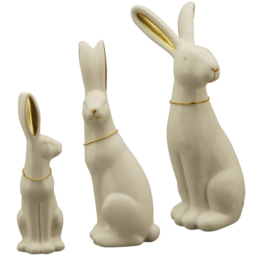 Keramik Figur Hase cm weiß 1 Hase Ostern Stk Osterhase kaufen 11x9,6x29,6 Osterdeko
